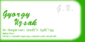 gyorgy uzsak business card